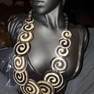 Vintage African bone necklace